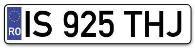 Placuta inmatriculare numar auto  IS-925-THJ, IS 925 THJ, IS925THJ