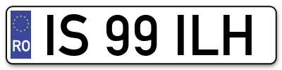 Placuta inmatriculare numar auto  IS-99-ILH, IS 99 ILH, IS99ILH