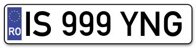 Placuta inmatriculare numar auto  IS-999-YNG, IS 999 YNG, IS999YNG