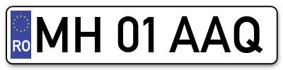 Placuta inmatriculare numar auto  MH-01-AAQ, MH 01 AAQ, MH01AAQ