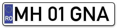 Placuta inmatriculare numar auto  MH-01-GNA, MH 01 GNA, MH01GNA