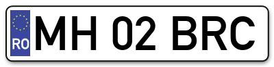 Placuta inmatriculare numar auto  MH-02-BRC, MH 02 BRC, MH02BRC
