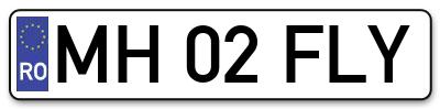 Placuta inmatriculare numar auto  MH-02-FLY, MH 02 FLY, MH02FLY