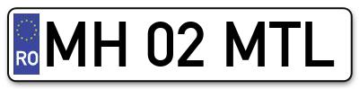 Placuta inmatriculare numar auto  MH-02-MTL, MH 02 MTL, MH02MTL