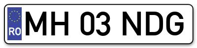 Placuta inmatriculare numar auto  MH-03-NDG, MH 03 NDG, MH03NDG