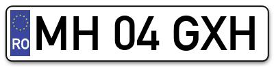 Placuta inmatriculare numar auto  MH-04-GXH, MH 04 GXH, MH04GXH