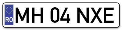 Placuta inmatriculare numar auto  MH-04-NXE, MH 04 NXE, MH04NXE