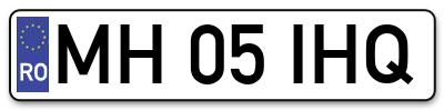 Placuta inmatriculare numar auto  MH-05-IHQ, MH 05 IHQ, MH05IHQ