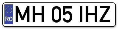 Placuta inmatriculare numar auto  MH-05-IHZ, MH 05 IHZ, MH05IHZ