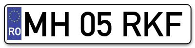 Placuta inmatriculare numar auto  MH-05-RKF, MH 05 RKF, MH05RKF