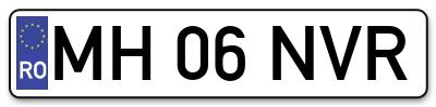 Placuta inmatriculare numar auto  MH-06-NVR, MH 06 NVR, MH06NVR