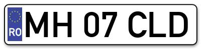 Placuta inmatriculare numar auto  MH-07-CLD, MH 07 CLD, MH07CLD