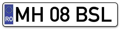 Placuta inmatriculare numar auto  MH-08-BSL, MH 08 BSL, MH08BSL