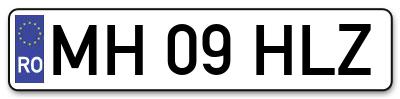 Placuta inmatriculare numar auto  MH-09-HLZ, MH 09 HLZ, MH09HLZ