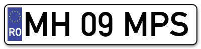 Placuta inmatriculare numar auto  MH-09-MPS, MH 09 MPS, MH09MPS