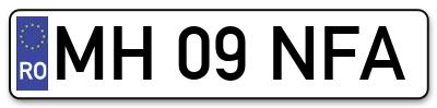 Placuta inmatriculare numar auto  MH-09-NFA, MH 09 NFA, MH09NFA