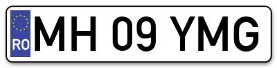 Placuta inmatriculare numar auto  MH-09-YMG, MH 09 YMG, MH09YMG
