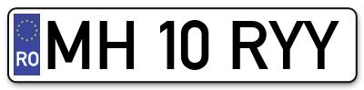 Placuta inmatriculare numar auto  MH-10-RYY, MH 10 RYY, MH10RYY