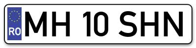 Placuta inmatriculare numar auto  MH-10-SHN, MH 10 SHN, MH10SHN