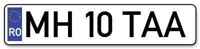 Placuta inmatriculare numar auto  MH-10-TAA, MH 10 TAA, MH10TAA