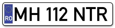 Placuta inmatriculare numar auto  MH-112-NTR, MH 112 NTR, MH112NTR