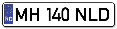 Placuta inmatriculare numar auto  MH-140-NLD, MH 140 NLD, MH140NLD