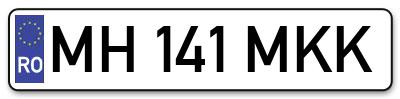 Placuta inmatriculare numar auto  MH-141-MKK, MH 141 MKK, MH141MKK