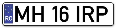 Placuta inmatriculare numar auto  MH-16-IRP, MH 16 IRP, MH16IRP