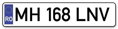Placuta inmatriculare numar auto  MH-168-LNV, MH 168 LNV, MH168LNV