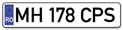 Placuta inmatriculare numar auto  MH-178-CPS, MH 178 CPS, MH178CPS