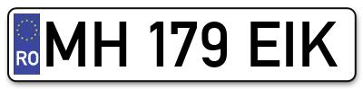 Placuta inmatriculare numar auto  MH-179-EIK, MH 179 EIK, MH179EIK