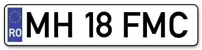 Placuta inmatriculare numar auto  MH-18-FMC, MH 18 FMC, MH18FMC