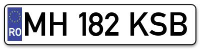 Placuta inmatriculare numar auto  MH-182-KSB, MH 182 KSB, MH182KSB