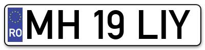 Placuta inmatriculare numar auto  MH-19-LIY, MH 19 LIY, MH19LIY