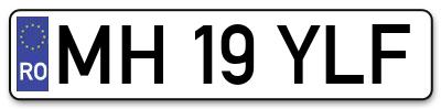 Placuta inmatriculare numar auto  MH-19-YLF, MH 19 YLF, MH19YLF