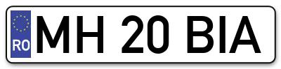 Placuta inmatriculare numar auto  MH-20-BIA, MH 20 BIA, MH20BIA