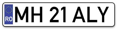 Placuta inmatriculare numar auto  MH-21-ALY, MH 21 ALY, MH21ALY