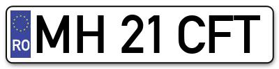 Placuta inmatriculare numar auto  MH-21-CFT, MH 21 CFT, MH21CFT