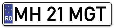 Placuta inmatriculare numar auto  MH-21-MGT, MH 21 MGT, MH21MGT