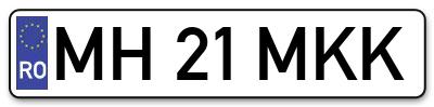 Placuta inmatriculare numar auto  MH-21-MKK, MH 21 MKK, MH21MKK