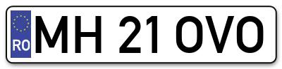 Placuta inmatriculare numar auto  MH-21-OVO, MH 21 OVO, MH21OVO
