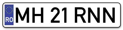 Placuta inmatriculare numar auto  MH-21-RNN, MH 21 RNN, MH21RNN