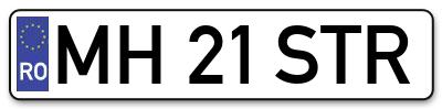 Placuta inmatriculare numar auto  MH-21-STR, MH 21 STR, MH21STR