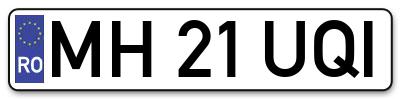 Placuta inmatriculare numar auto  MH-21-UQI, MH 21 UQI, MH21UQI
