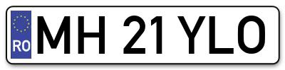 Placuta inmatriculare numar auto  MH-21-YLO, MH 21 YLO, MH21YLO
