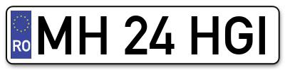 Placuta inmatriculare numar auto  MH-24-HGI, MH 24 HGI, MH24HGI