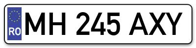 Placuta inmatriculare numar auto  MH-245-AXY, MH 245 AXY, MH245AXY