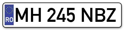 Placuta inmatriculare numar auto  MH-245-NBZ, MH 245 NBZ, MH245NBZ