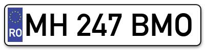 Placuta inmatriculare numar auto  MH-247-BMO, MH 247 BMO, MH247BMO