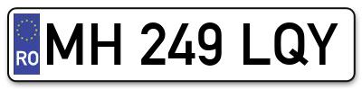Placuta inmatriculare numar auto  MH-249-LQY, MH 249 LQY, MH249LQY